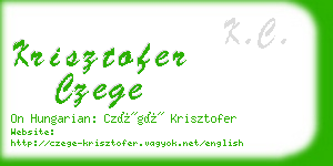 krisztofer czege business card